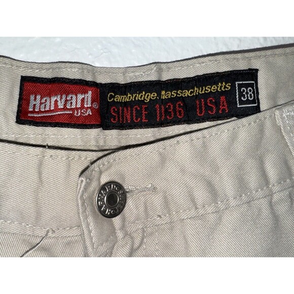 NWT Deadstock Vintage Harvard Jeans USA Mens Khaki Chino Pants 34X30.5 See Pics - Picture 8 of 16
